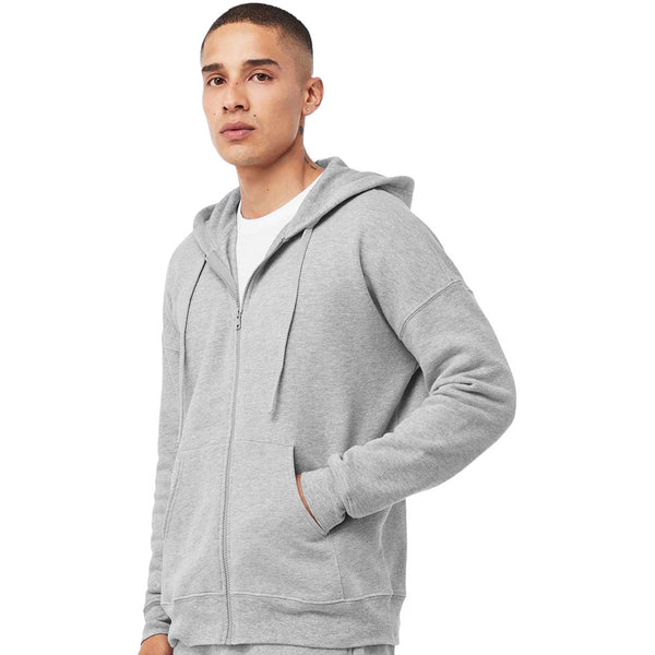 Bella + Canvas Unisex Athletic Heather Sponce Sleeve DTM Full Zip Hood