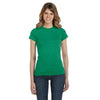 Anvil Women's Heather Green Ringspun Fitted T-Shirt