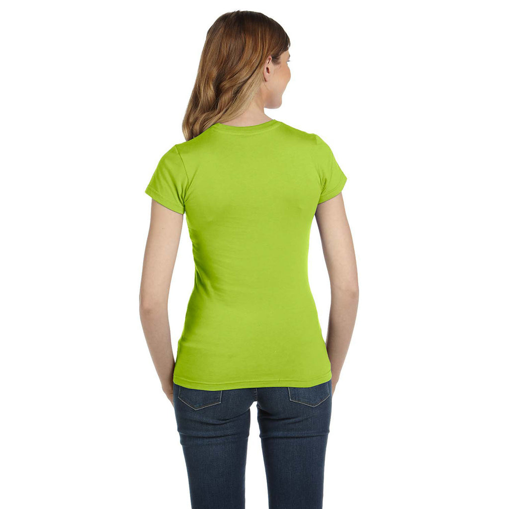 Anvil Women's Key Lime Ringspun Fitted T-Shirt