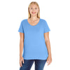 LAT Women's Carolina Blue Curvy Premium Jersey T-Shirt
