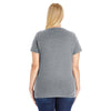 LAT Women's Granite Heather Curvy Premium Jersey T-Shirt