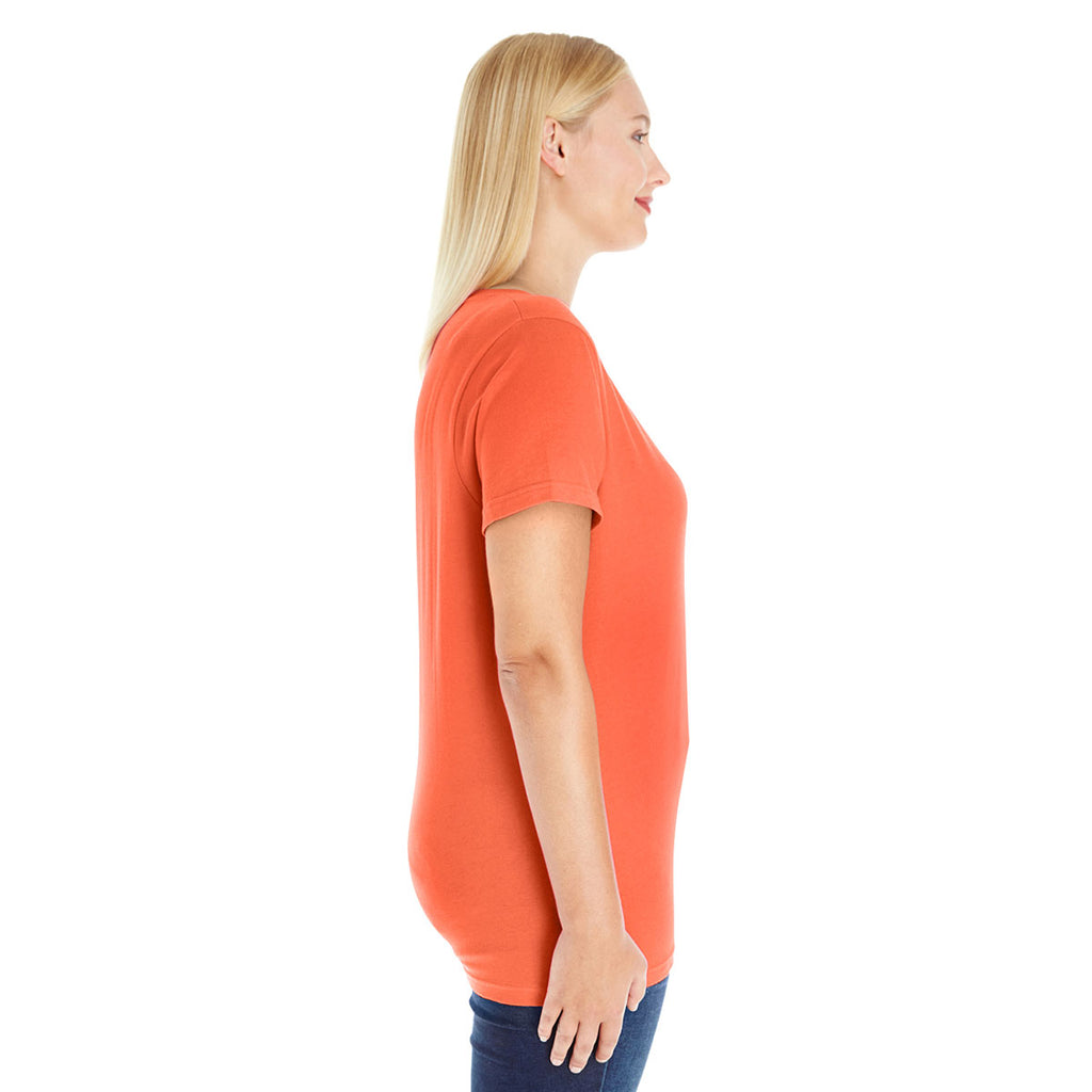 LAT Women's Papaya Curvy Premium Jersey T-Shirt