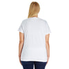 LAT Women's White Curvy Premium Jersey T-Shirt