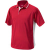Charles River Men's Red/White Color Blocked Wicking Polo