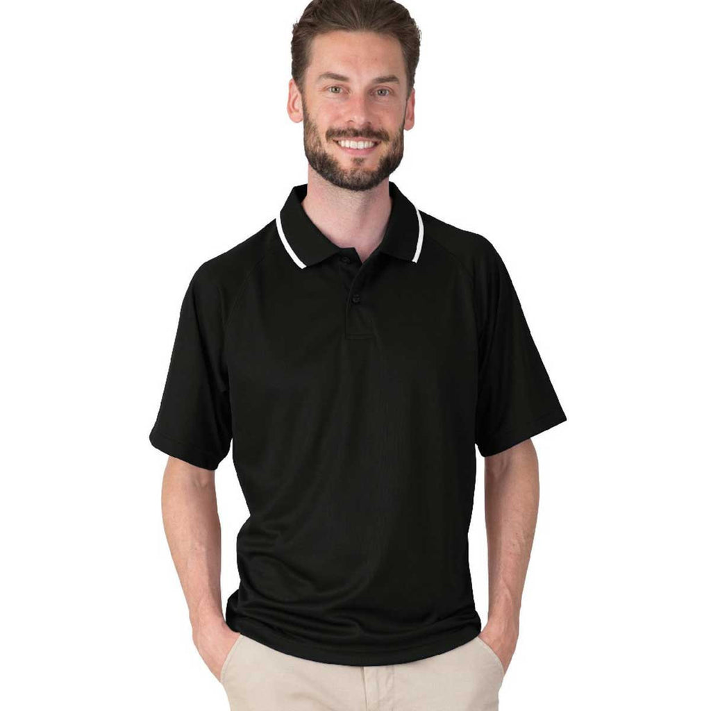Charles River Men's Black Classic Wicking Polo