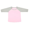 LAT Women's Pink/Vintage Heather Curvy Baseball Premium Jersey T-Shirt