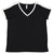 LAT Women's Black/White Curvy Soccer Ringer Premium T-Shirt