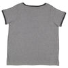LAT Women's Granite Heather/Vintage Smoke Curvy Soccer Ringer Premium T-Shirt