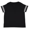 LAT Women's Black/White Curvy Football Premium Jersey T-Shirt