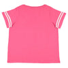 LAT Women's Vintage Heather Pink/Blended White Curvy Football Premium Jersey T-Shirt