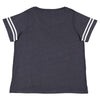 LAT Women's Vintage Navy/Blended White Curvy Football Premium Jersey T-Shirt