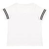 LAT Women's White/Black Curvy Football Premium Jersey T-Shirt