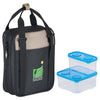Arctic Zone Black Expandable Lunch Set with Containers