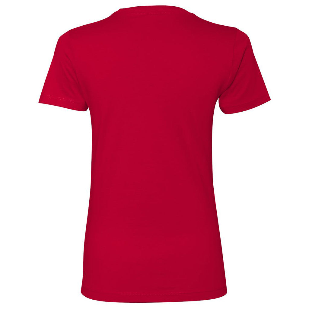 Next Level Women's Red Boyfriend Tee