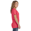 Anvil Women's Coral Ringspun Featherweight V-Neck T-Shirt