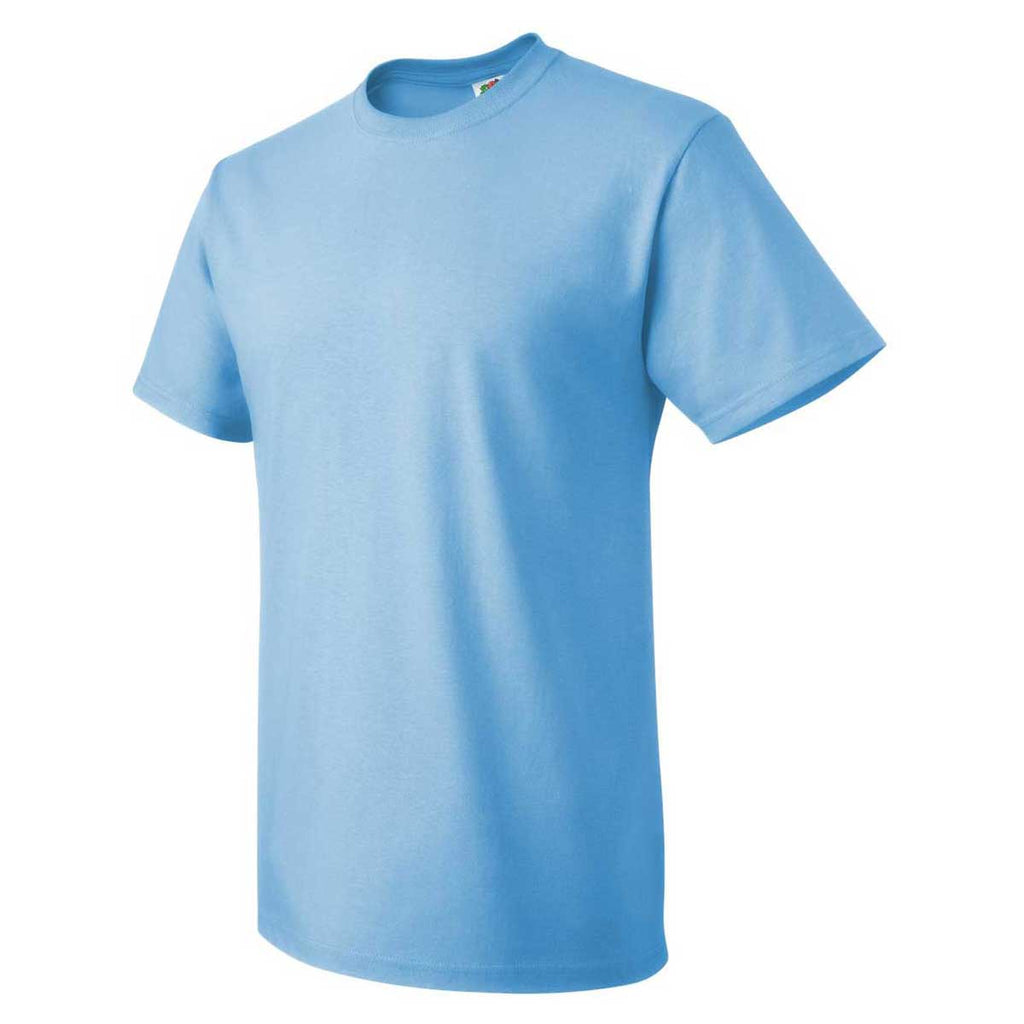 Fruit of the Loom Men's Aquatic Blue HD Cotton Short Sleeve T-Shirt