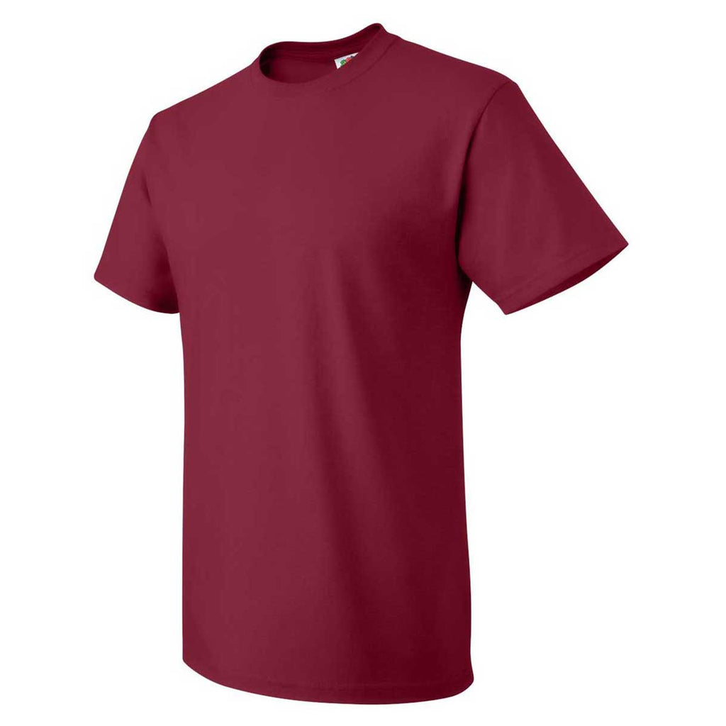Fruit of the Loom Men's Cardinal HD Cotton Short Sleeve T-Shirt