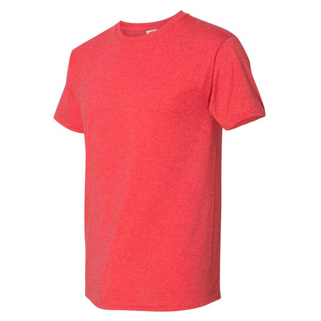 Fruit of the Loom Men's Fiery Red Heather HD Cotton Short Sleeve T-Shirt