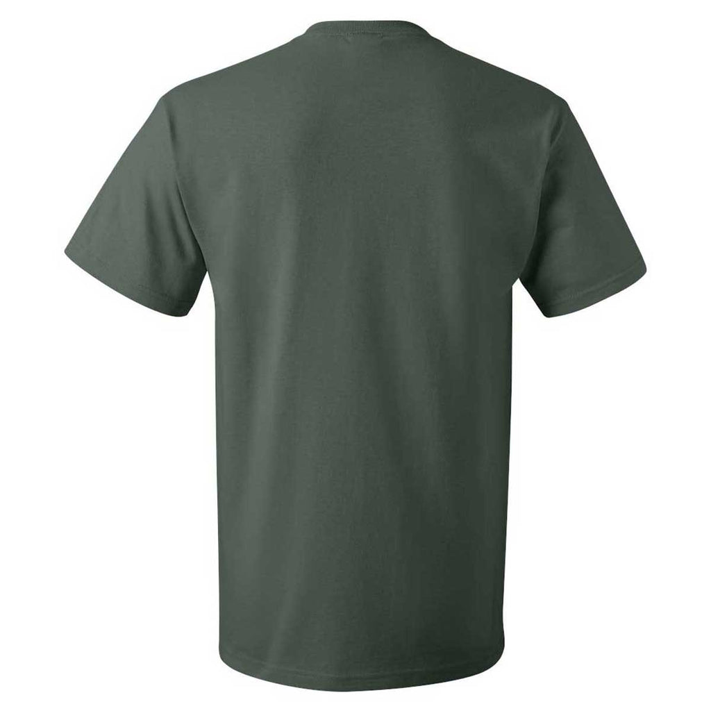 Fruit of the Loom Men's Forest Green HD Cotton Short Sleeve T-Shirt