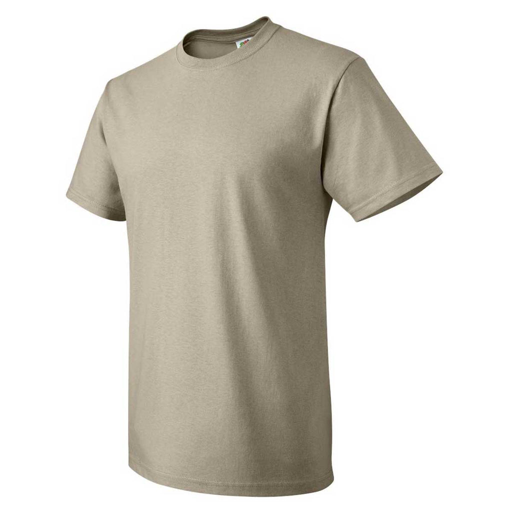 Fruit of the Loom Men's Khaki HD Cotton Short Sleeve T-Shirt