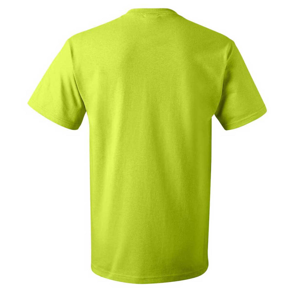 Fruit of the Loom Men's Neon Green HD Cotton Short Sleeve T-Shirt