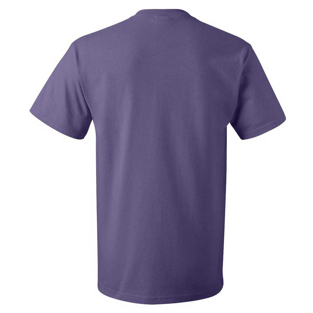 Fruit of the Loom Men's Purple HD Cotton Short Sleeve T-Shirt