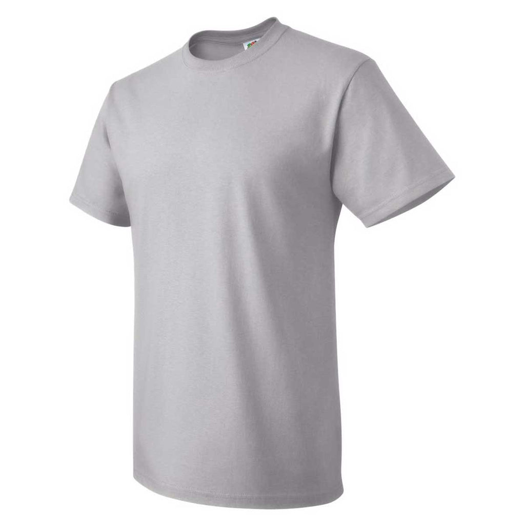 Fruit of the Loom Men's Silver HD Cotton Short Sleeve T-Shirt