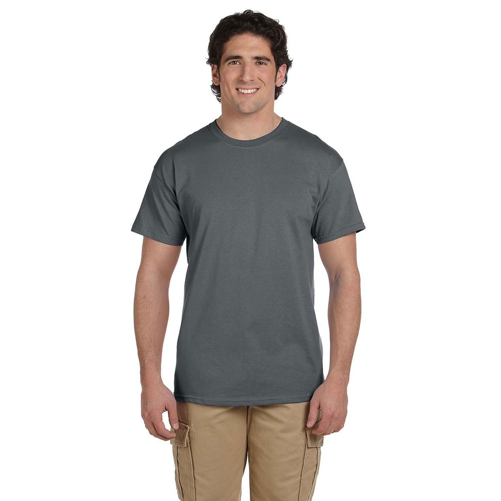 Fruit of the Loom Men's Charcoal Grey 5 oz. HD Cotton T-Shirt