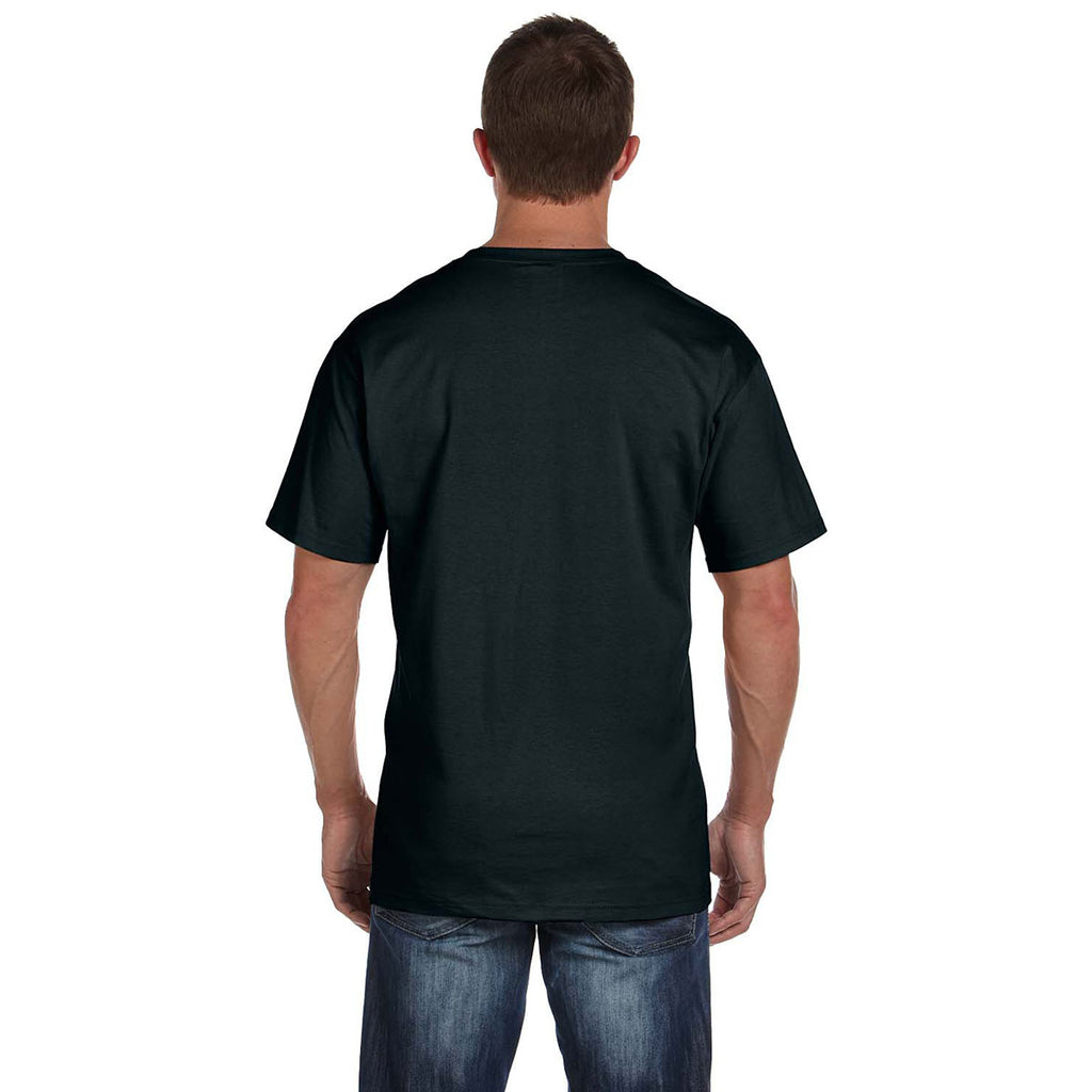 Fruit of the Loom Men's Black 5 oz. HD Cotton Pocket T-Shirt