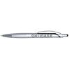 Hub Pens Black Trim Silver X2 Stylus Pen with Blue Ink