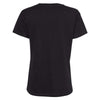 Next Level Women's Black Fine Jersey Relaxed V T-Shirt