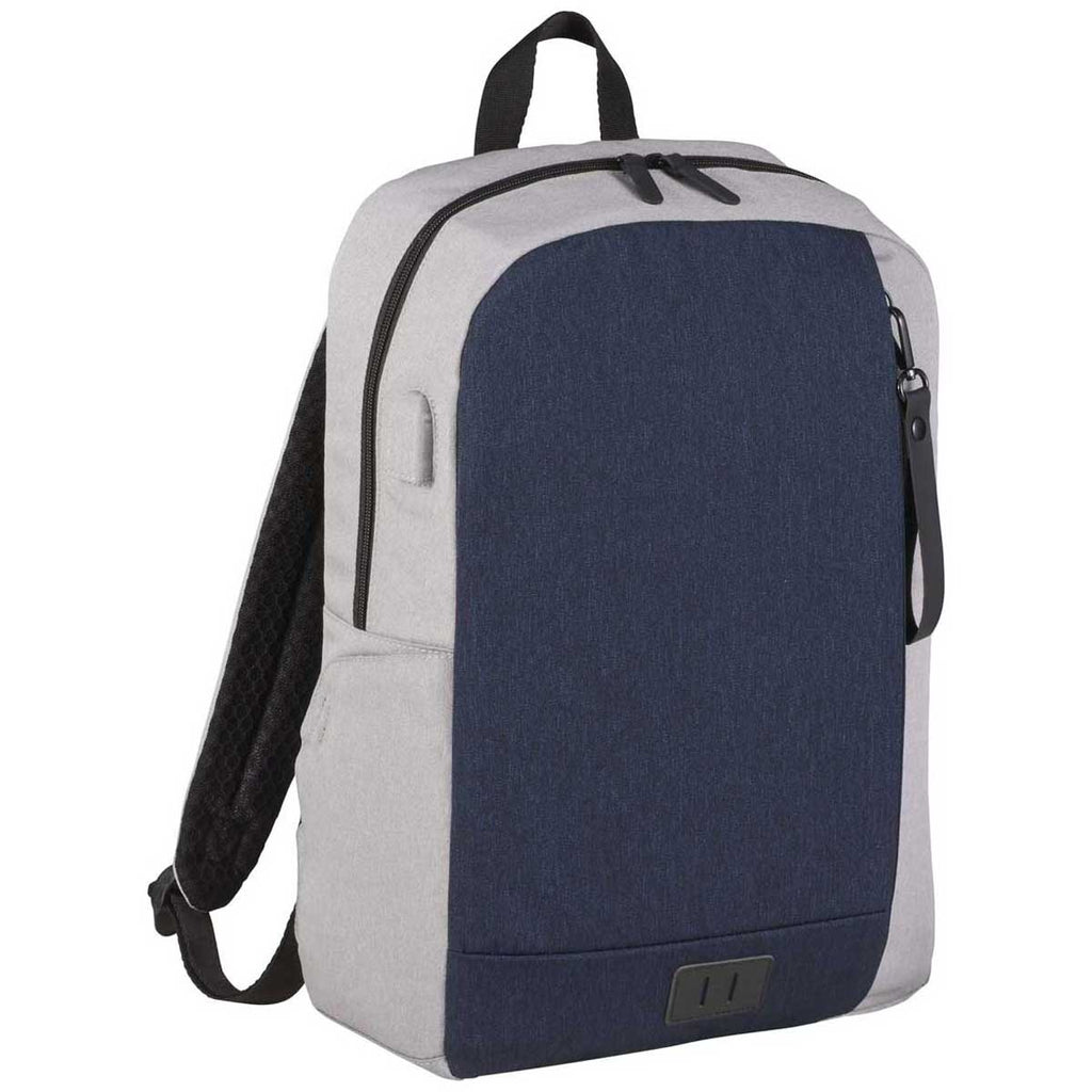 Leed's NBN Navy/Grey Whitby Slim 15" Computer Backpack with USB Port