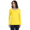 Anvil Women's Lemon Zest Ringspun Sheer Long-Sleeve Featherweight T-Shirt