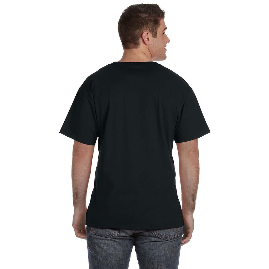 Fruit of the Loom Men's Black 5 oz. HD Cotton V-Neck T-Shirt