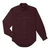 Wrangler Men's Burgundy Riggs Workwear Long Sleeve Button Down Solid Twill Work Shirt