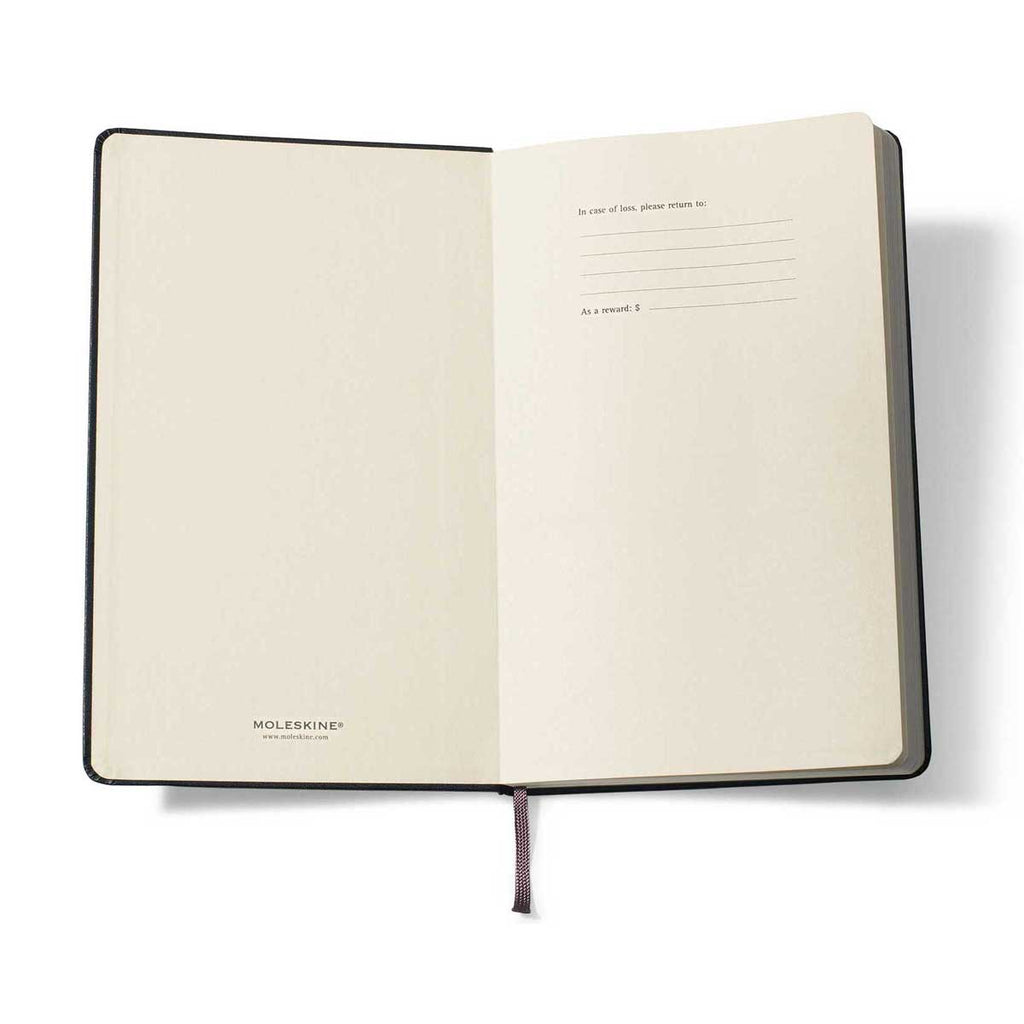 Moleskine Black Hard Cover Plain Large Notebook (5" x 8.25")