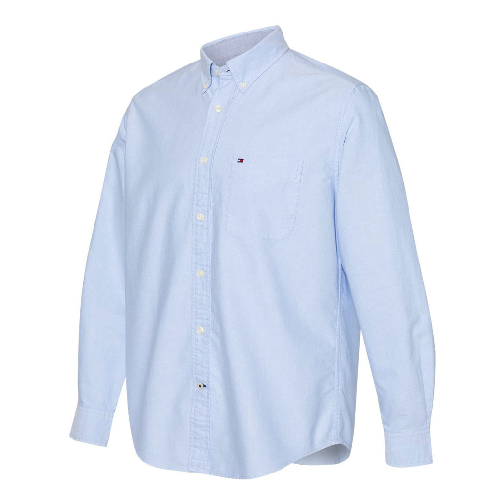 Tommy Hilfiger Men's Collection Blue New England Solid Oxford Shirt