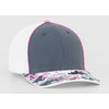 Pacific Headwear Graphite/Pink Glamo Trucker Mesh Cap