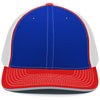 Pacific Headwear Royal/White/Red Universal Fitted Trucker Mesh Cap
