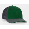 Pacific Headwear Dark Green/Graphite Universal Fitted Trucker Mesh Cap