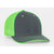 Pacific Headwear Graphite/Neon Green Universal Fitted Trucker Mesh Cap