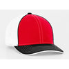 Pacific Headwear Red/Black Universal Fitted Trucker Mesh Cap