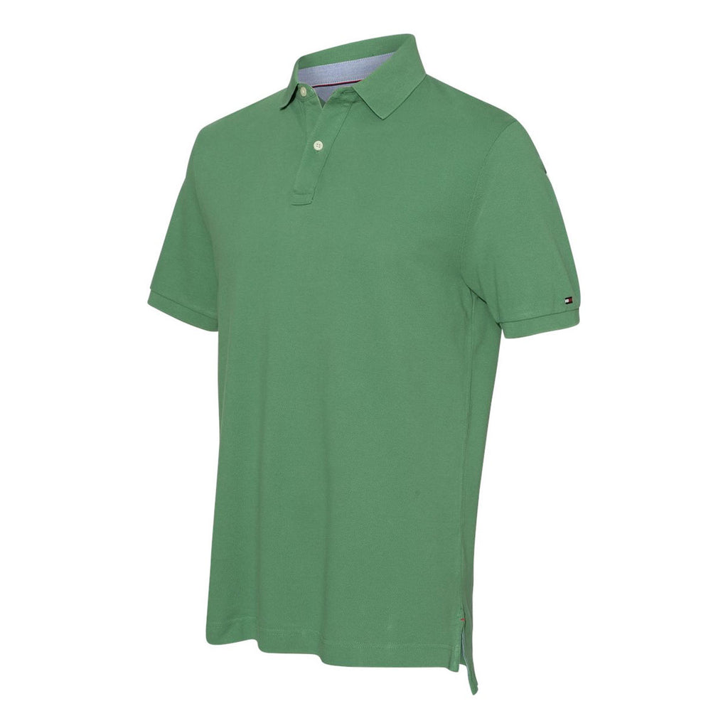 Tommy Hilfiger Men's Deep Grass Green Classic Fit Ivy Pique Sport Shirt