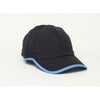 Pacific Headwear Black/Columbia Blue Lite Series Adjustable Active Cap