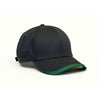 Pacific Headwear Black/Dark Green Lite Series Adjustable Active Cap