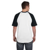Augusta Sportswear Men's White/Black Short-Sleeve Baseball Jersey
