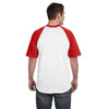 Augusta Sportswear Men's White/Red Short-Sleeve Baseball Jersey