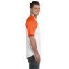Augusta Sportswear Men's White/Orange Short-Sleeve Baseball Jersey