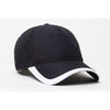 Pacific Headwear Black/White Lite Series Adjustable Active Cap With Trim
