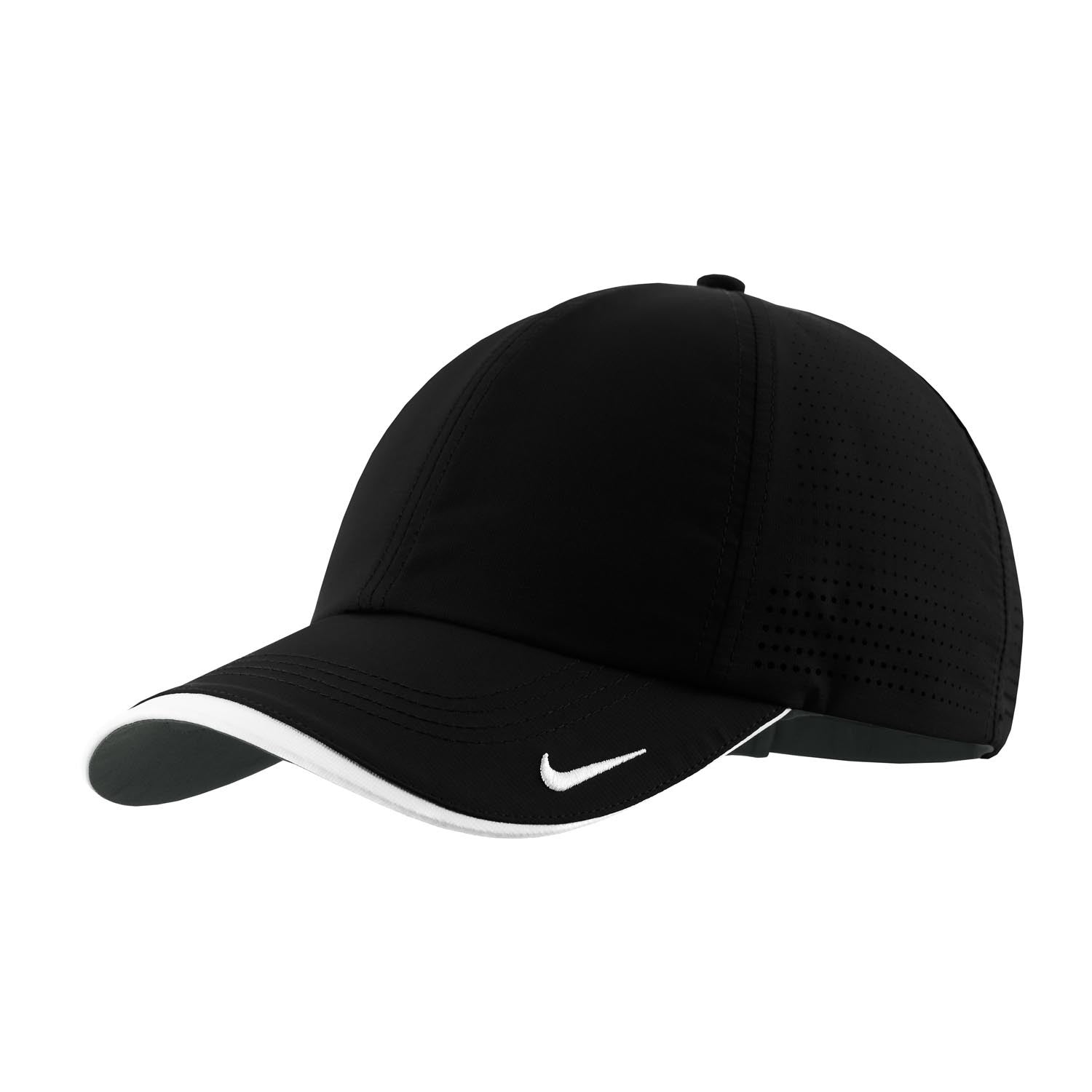 Nike Golf Black Swoosh Perforated Cap